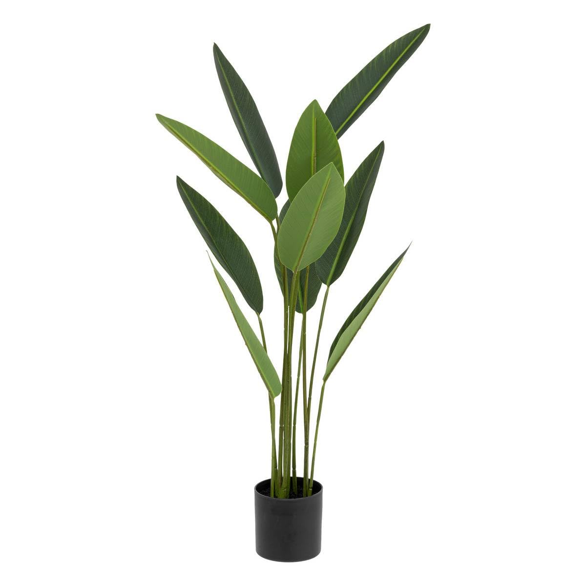 Atmosphera - Plante Artificielle Strelitzia H 97 cm, Aspect Réaliste, sans Entretien - Style Rétro, pour Salon, Entrée, Décoration d'Intérieur