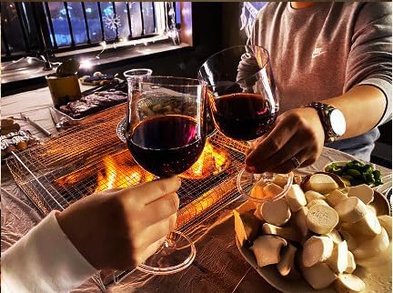 Miniatura 6 de Doble BOSO Copa de vino portátil, irrompible, al aire libre, plegable (2P) (transparente)