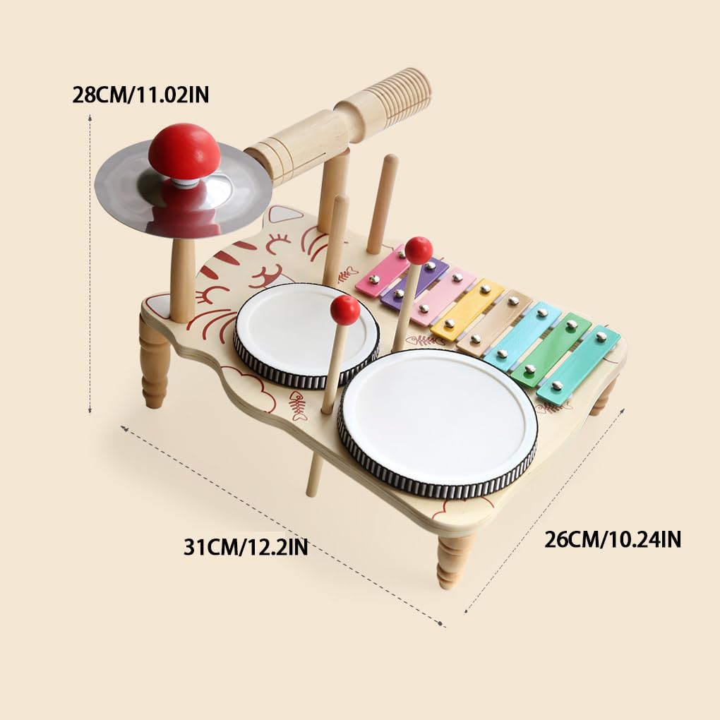 Lascia che il bambino scopra la gioia della musica con strumento musicale per l'educazione della prima infanzia progettato per i più piccoli.