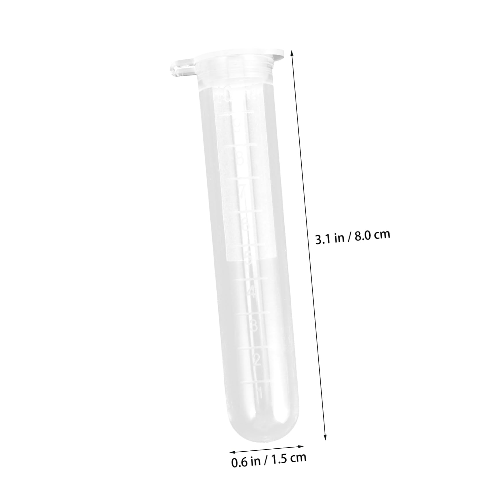 200 Provetta Centrifuga in Plastica da 10ml Tappo, Alta Trasparenza e Posizioni Ventilate, per Analisi di Laboratorio e Test Scientifici