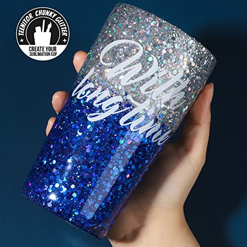 Festival Chunky And Fine Glitter Mix, Teenitor 32 Colors Chunky Sequins & Fine Glitter Powder Mix, Iridescent Glitter Flakes, Cosmetic Face Body Eye Hair Nail Art Resin Tumbler Glitter Loose Glitter #TOP3