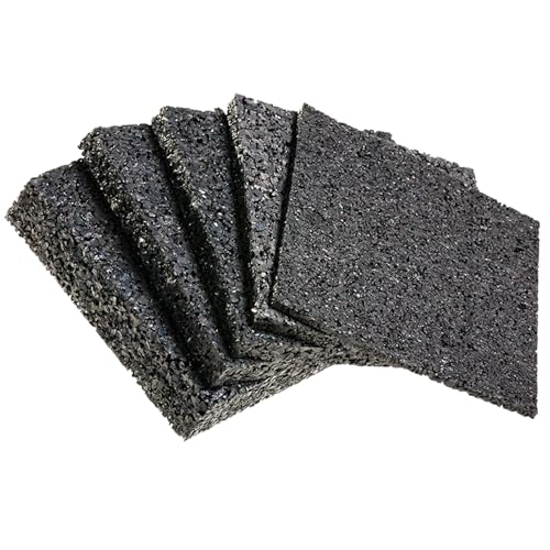 My Plast I 90 x 90 x 10 mm - 100 pièces I Dalle amortissante pour terrasses - dalle caoutchouc résistante à l'eau pour le bois de la terrasse, cale terrasse...