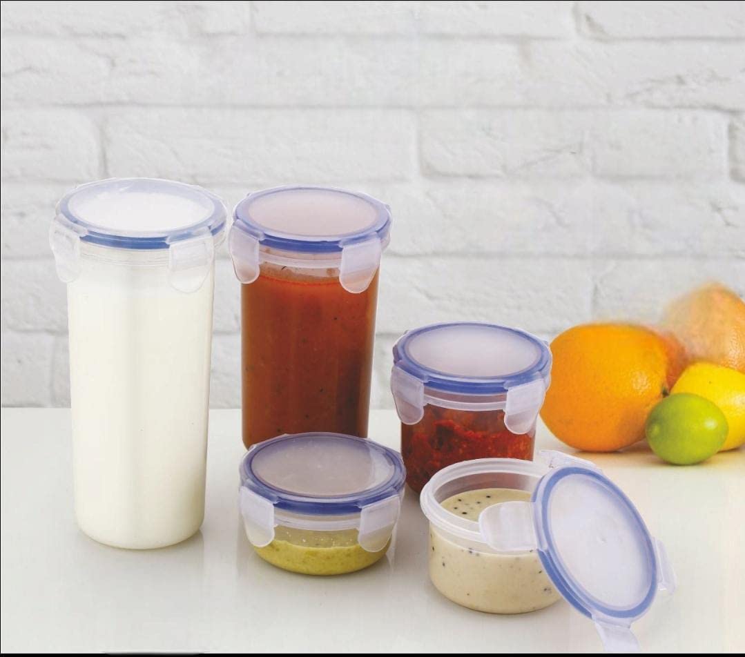 MTR Plastic Container for Kitchen Storage|Airtight Container|Transparent Kitchen Container| multy size I Pack of 5