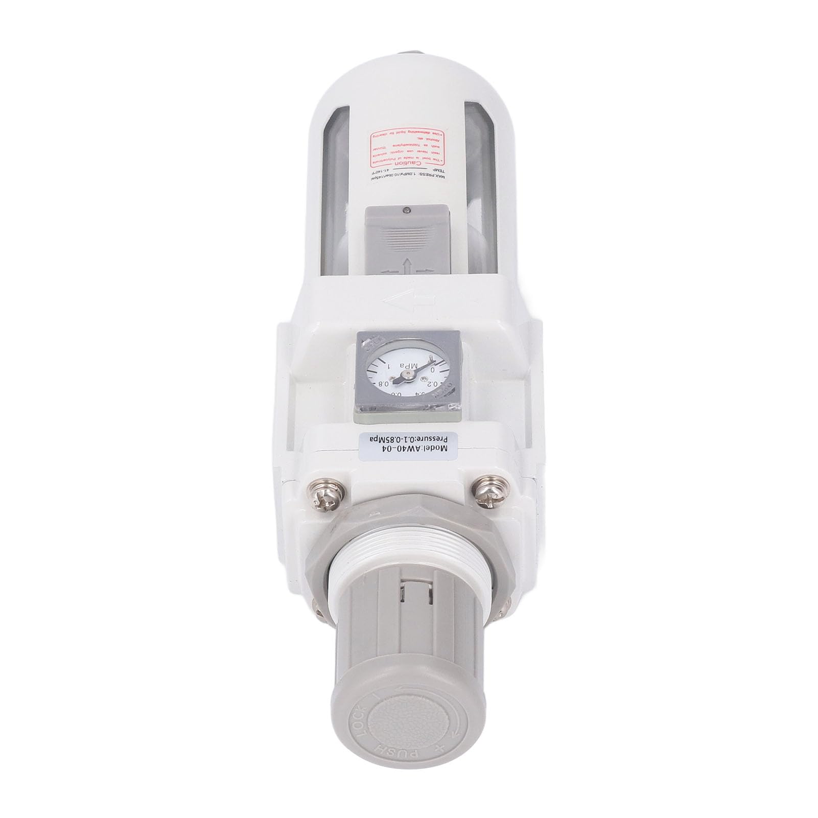 Regolatore di Pressione del Filtro 'aria G1/2in Filtro del Compressore D'aria con Drenaggio Automatico della Pressione Differenziale con Manometro