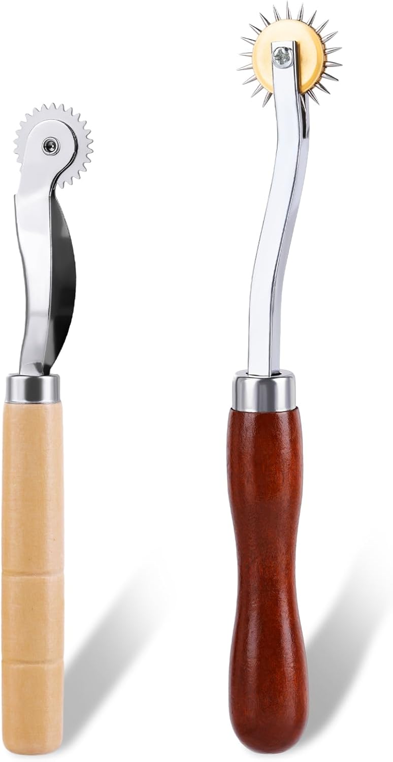 2PCS Tracing Wheel,Professional Stitch Marking Spacer,Wood