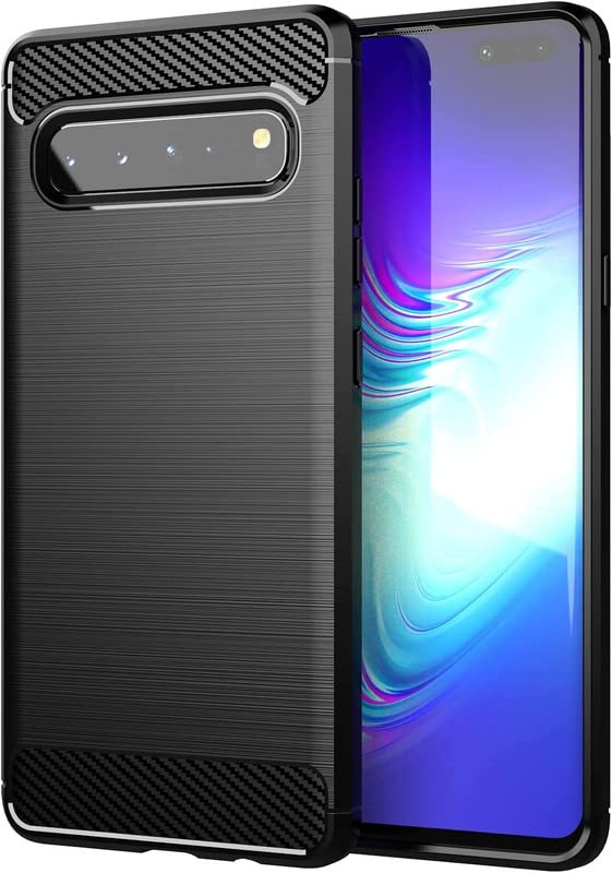 SkyTree Hybrid Carbon Fiber Texture Design Back Cover Anti-Scratch Shock Absorption Case for Samsung Galaxy S10 5G 6.7" (Only for S10 5G) - Black (B0BJ2V477N) Amazon Price History, Amazon Price Tracker