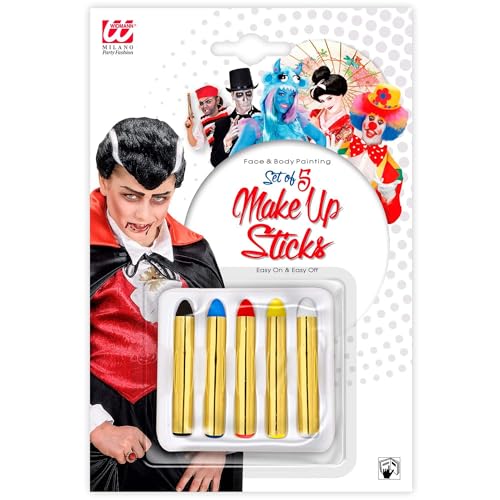 WIDMANN Set 5 lápices maquillaje unisex-child, multicolor, talla única, vd-wdm50001