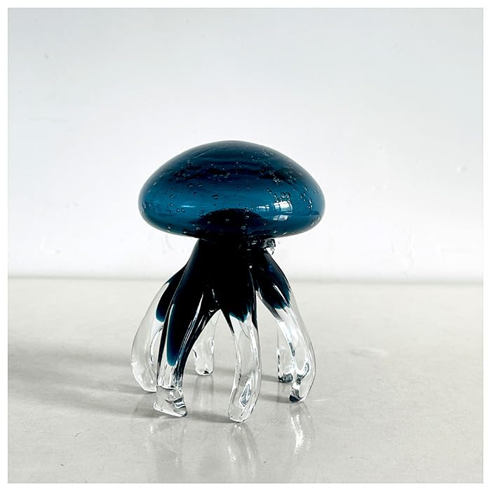 Figurita de Seta de Pulpo de Vidrio Hecha a Mano pisapapeles de Cristal soplado Regalo para decoración del hogar de Navidad Adorno de Mesa