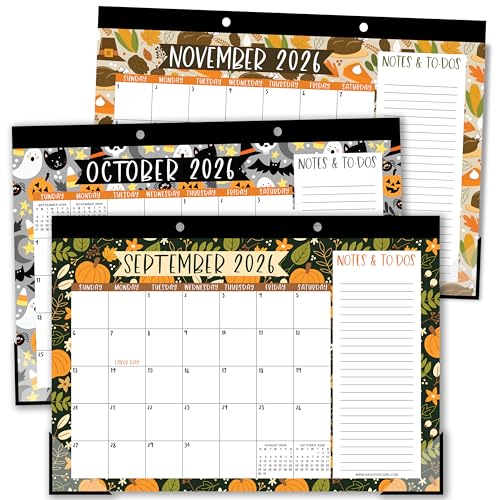 Image of Hadley Designs Large Teacher Desk Calendar 2026-2027 - Desktop Calendar 2026, 18-Month Academic Desk Calendars for School, Home & Office, Cute Classroom Must Haves, Back to School Teacher Gifts