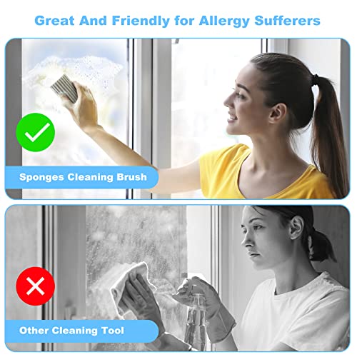 Damp Clean Duster, 4 Pack Magic Sponge Eraser For Household Cleaning, Reusable Dusters Cleaning Supplies For Housekeeping, Dish, Blinds, Glass, Baseboards, Vents, Window Track Grooves And Faucets #TOP3