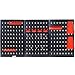 Donext Pegboard Wall Organizer, 4ft Metal Garage Pegboard Tool Organizer w/3 Pegboards, Drill Bit Rack, Wrench Rack, Hooks Accessories, Black