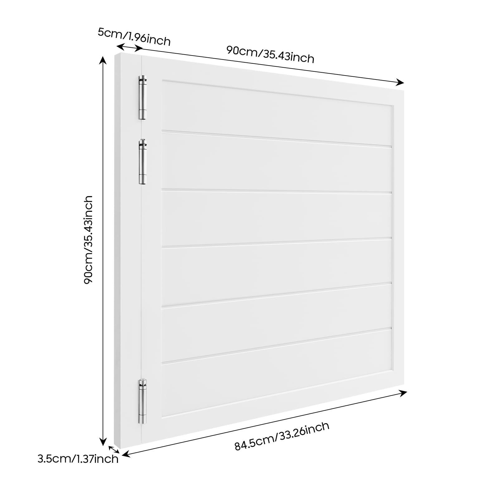 Barrera de seguridad universal para bebés, color blanco | Barrera de seguridad para perros y escaleras, apertura por ambos lados, cierre automático, para interior y exterior