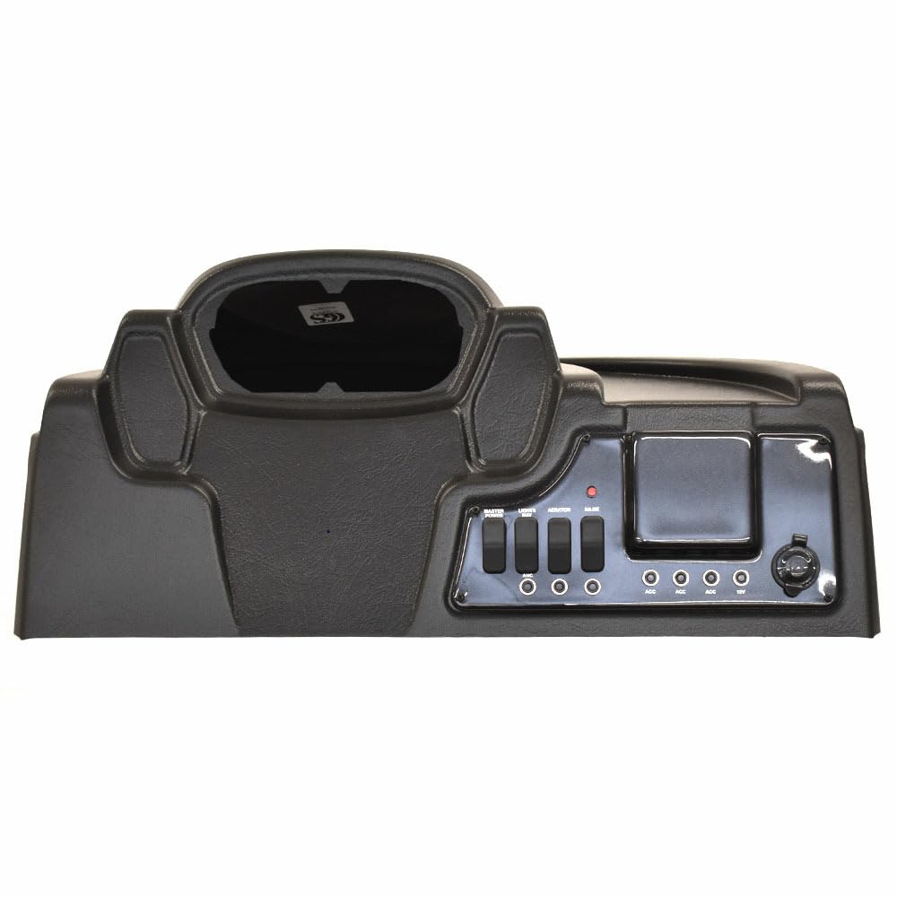 Lund Boat Dash Console Panel 2408245 | Blank w/Switches Black Vinyl