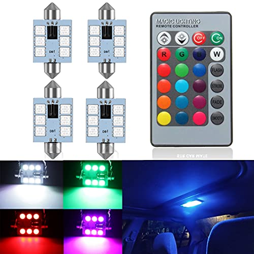 Bombillas LED Multicolor 578 RGB 42mm Pack 4