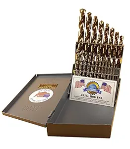 21 Pc Cobalt M42 Drill Bit Set 1/16
