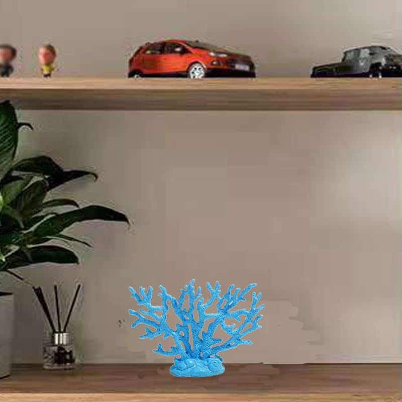Estatua decorativa coral azul para hogar miniatura 5