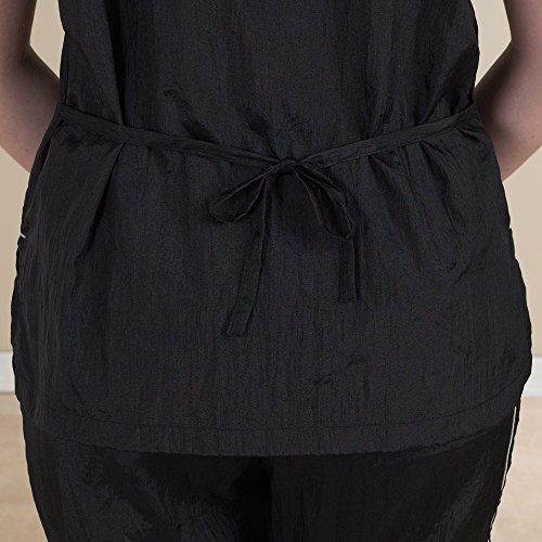 Top Performance Contrast-Trim V-Neck Grooming Tops — Fashionable And Versatile Tops For Professional Groomers - X-Large, Black/White #TOP2