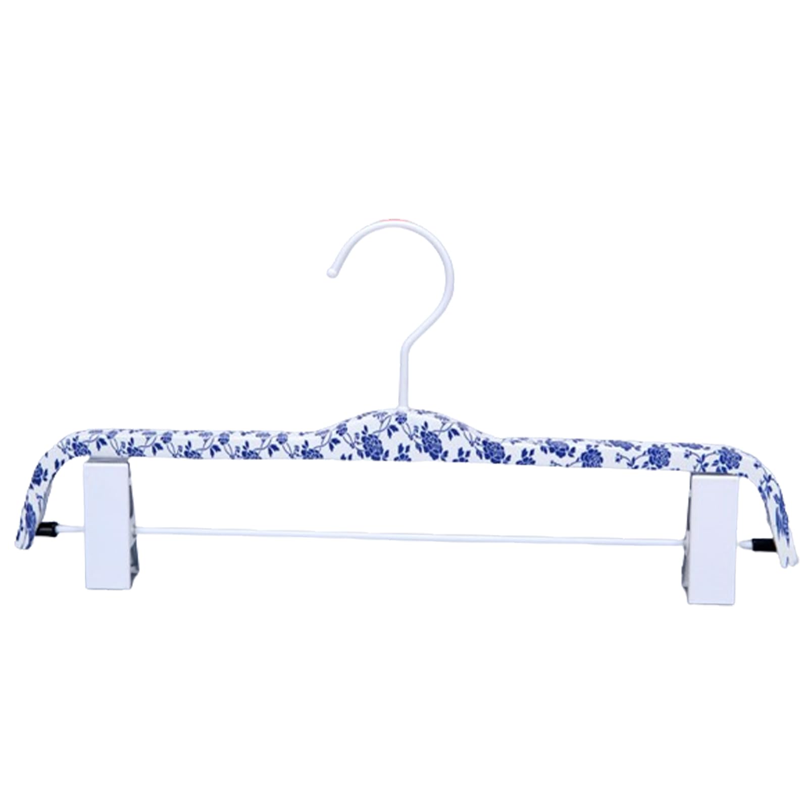 Confezione da 10 grucce per Pantaloni, gonne, Pantaloni in Legno, gruccia Inferiore per Pantaloni in Legno massello con 2 Clip Regolabili, grucce per Pantaloni, Jeans, Pantaloncini