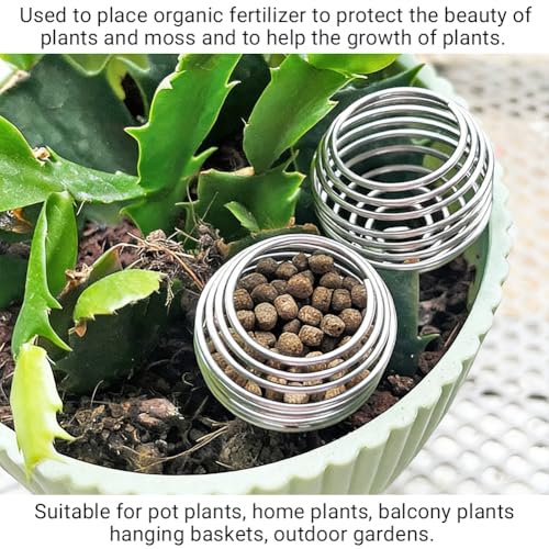 100 piezas canasta de malla para fertilizante acero inoxidable miniatura 5