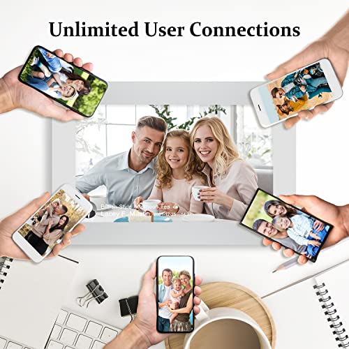 Aeezo 10.1 Inch Wifi Digital Picture Frame, Ips Touch Screen Smart Cloud Photo Frame With 16Gb Storage, Easy Setup To Share Photos Or Videos Via Frameo App, Auto-Rotate, Wall Mountable (White) #TOP6