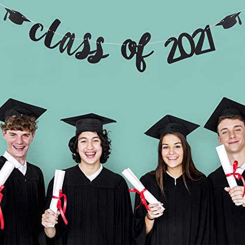 Faixa Amosfun Classe of 2021 para congrats, graduação, guirlanda de formatura, decoração para festa