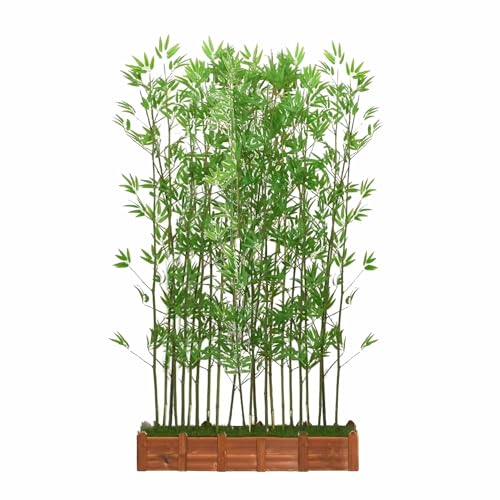 Planta artificial grande Plantas falsas de interior Planta de suelo con maceta Planta artificial para restaurante, decoración de oficina Jardín Patio trasero Cerca Patio Mampara divisoria(110X18X20CM-