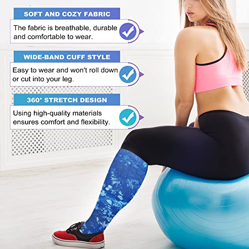 Levsox Plus Size Compression Socks Wide Calf Support Sock For Women & Men 15-20 Mmhg Knee High Nurses Pregnant Travel #TOP1