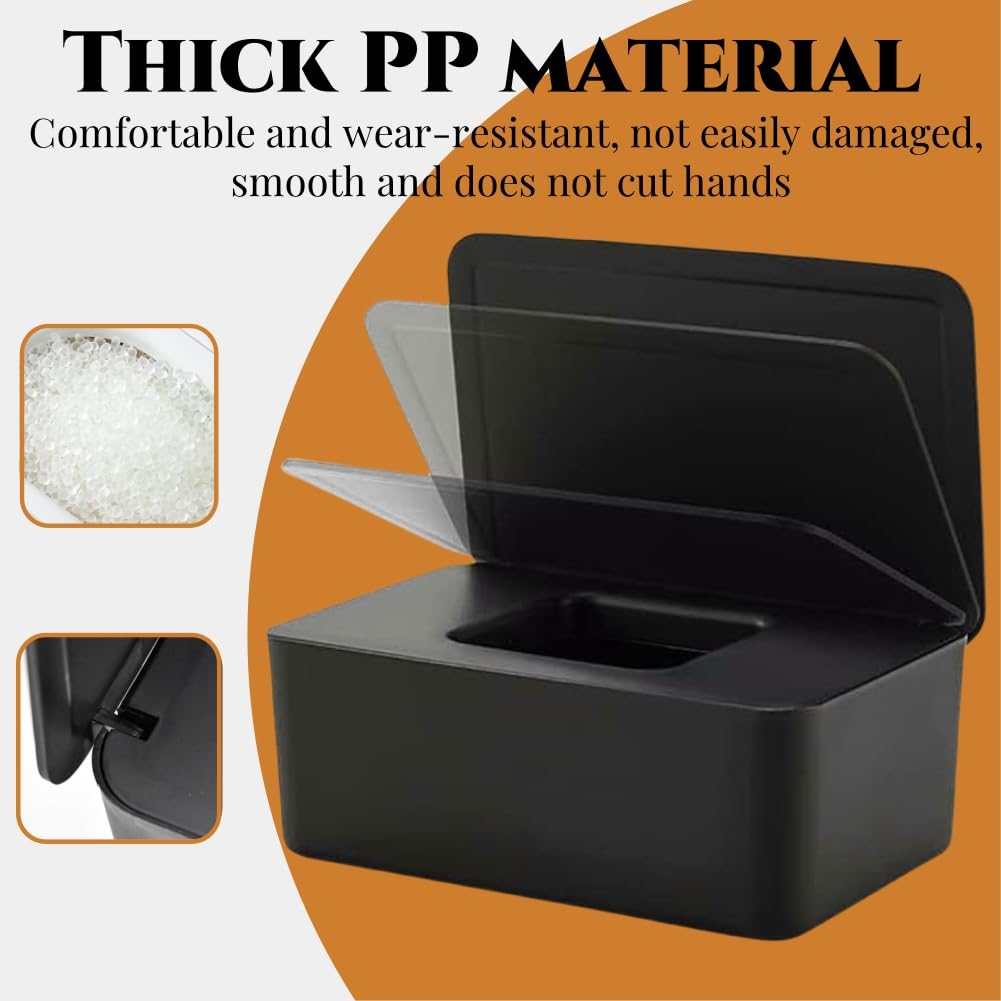 Caja para Toallitas Húmedas,2pcs Caja Toallitas Húmedas con Tapa,Dispensador Toallitas Humedas,Caja De Servilletas,Dispensador de Toallitas de Pañal Caja,Caja de Pañuelos,Caja de Servilletas con Tapa