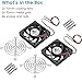 GDSTIME 70mm x 70mm x 15mm 12v Brushless DC Cooling Fan 2Pin 2-Pack