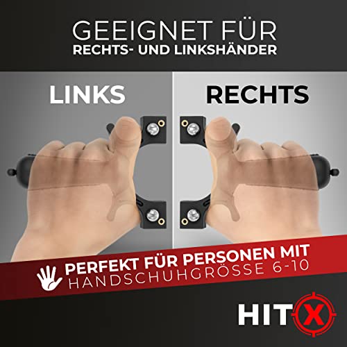 HITX® Zwille Steinschleuder Profi für Jagd | Super Grip Oberfläche | Slingshot Schleuder mit Gummiband Extra Stark… – Bild 6