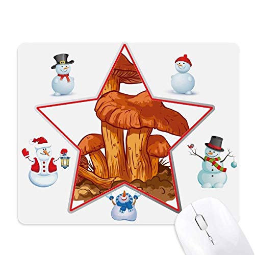 Tapis de souris champignon orange antidérapant contre fatigue poignet