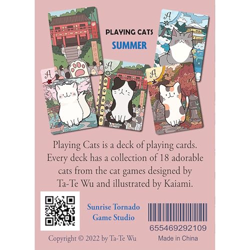 Baraja Playing Cats - Summer Diseño Kyoto Japón 52 Cartas miniatura 3