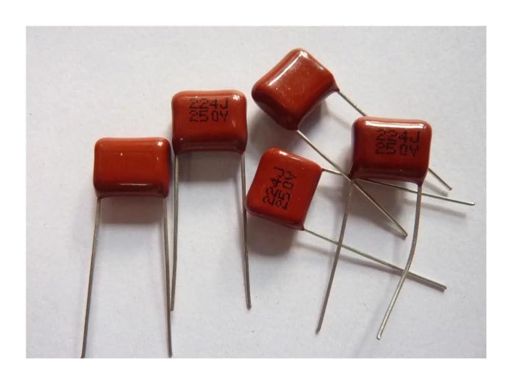 ICXLPMC 100pcs CBB 224 250V 224J CL21 0.22uF 220nF P10 Metallized Polypropylene Film Capacitor