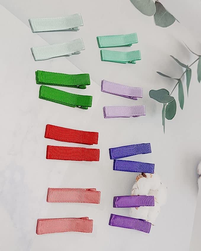 Miniatura 5 de 40 pinzas de pelo de cocodrilo totalmente forradas de 1.8 pulgadas, pasadores de pelo de bebé para cabello fino, bebés, niñas y niños pequeños (20