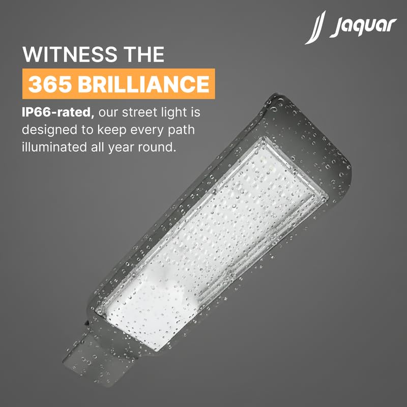 Image of Jaquar 90W LED Street Light - IP66 Waterproof Outdoor Lamp Pack of 1 | Cool White High-Brightness LED for Parking Areas, Warehouses, Backyards & Landscape Lighting | Corded Electric | 2-Year Warranty