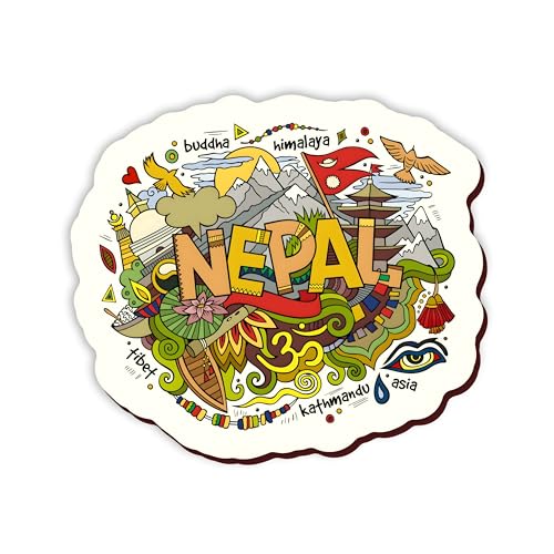 Rousrie Country Fridge Magnet for Decorations, Cute Elegant Design for Refrigerator, Almirah | Best for Kitchen and Home Decor Souvenir (Nepal)