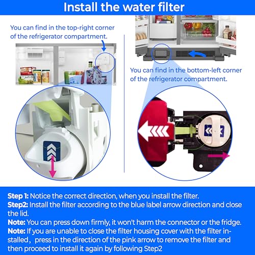 Waterdrop ๐๐๐๐๐๐๐๐ Replacement for Everydropยฎ ๐
๐ข๐ฅ๐ญ๐๐ซ ๐,W10295370A, EDR1RXD1B, P8RFWB2L, P4RFWB, Kenmoreยฎ 46-9081, 46-9930, WD-F38 Refrigerator Water Filter, 2 Filters