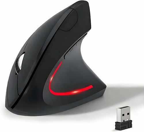 Wireless Ergonomic Mouse, 2.4G Wireless Vertical Ergo Mouse, 800/1200/1600 Adjustable
