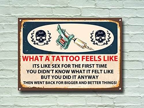 Tattoo Studio, Metal Sign, Tattoo Studio Decor, Tattoo Studio Signs, Tattoo Lover, Tattoo Parlor, Tattoo Shop, Tattoos, 8" x 12"