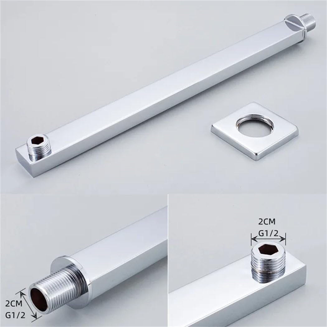 Bathroom Wall Mounted Shower Arm Extension Ceiling Stainless Steel Chromed Shower Head Arms Rod Hardware Accessories