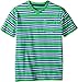 Tommy Hilfiger Big Boys' Bruce Stripe Vneck Tee with Pocket, Gunwale Green, Medium (12/14)