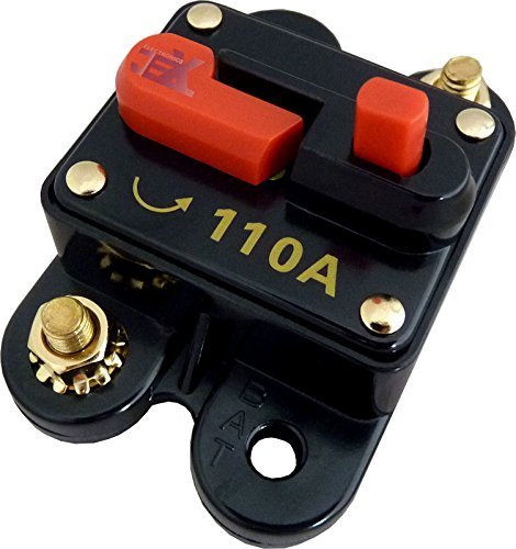 Jex Electronics 110 Amp In-Line Circuit Breaker Stereo/Audio/Car/Rv 110A/110Amp Fuse 12V/24V/32V #TOP3