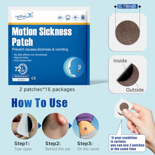 Hionfurt Motion Sickness Relief Patches