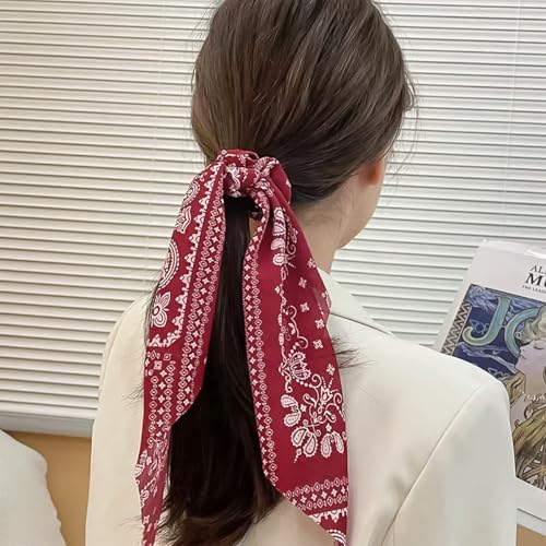 Vintage Paisley Pattern Neckerchief Cotton Bandana Scarf Lightweight Small Neck Tie Headband Headdress Hair Scarf3