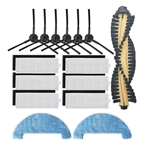 YHNNH Roboter Staubsauger Zubehör Set - Seitenbürsten & HEPA Filter Für Ultenic T10