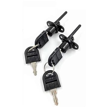 Yephets 2 Pcs - Zinc Alloy Drawer Lock Desk Wardrobe Furniture Cabinet Locker Showcase with 2 Key 16mm (Black)