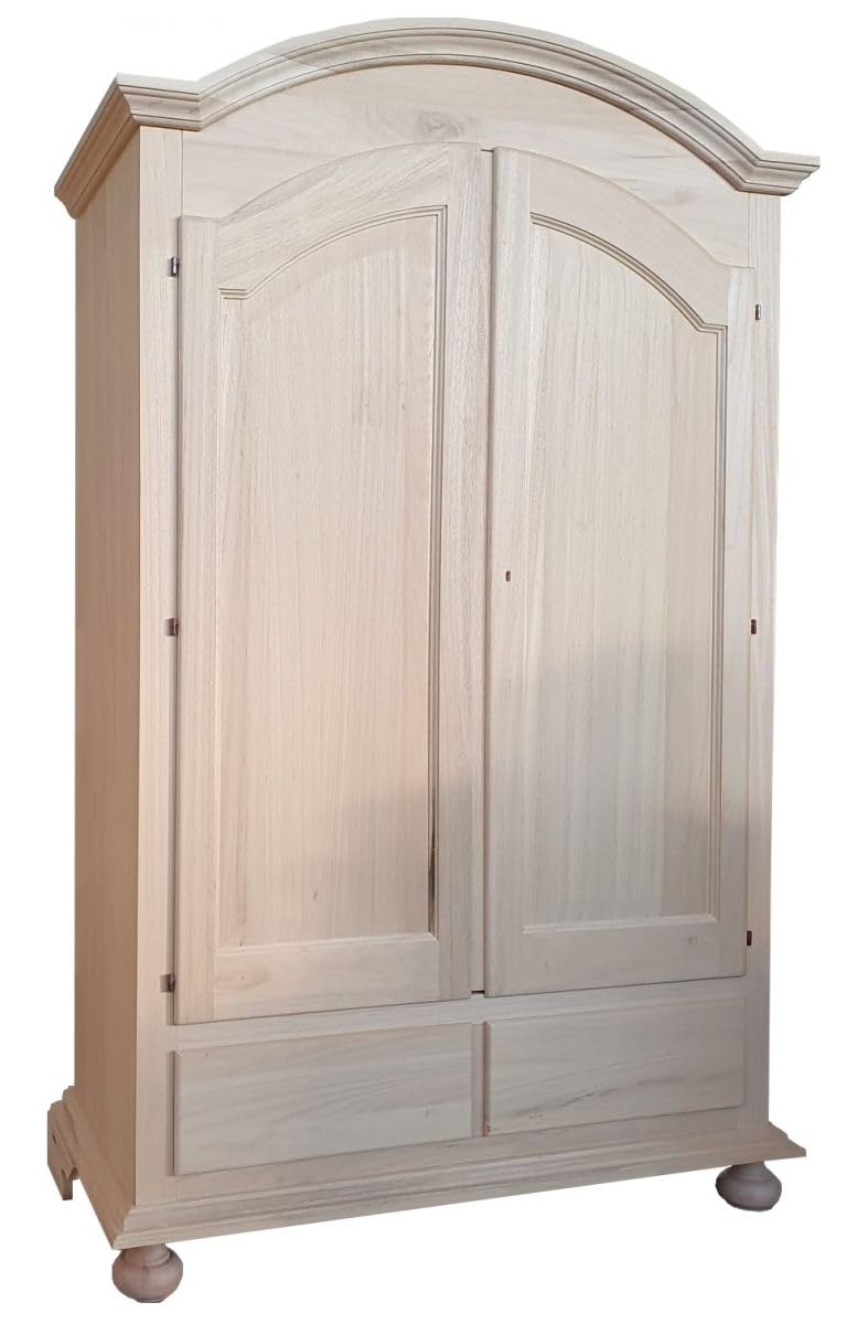 Vicentini arreda ARMADIO IN LEGNO SHABBY CHIC MOD CIPOLLA GREZZO NON VERNICIATO