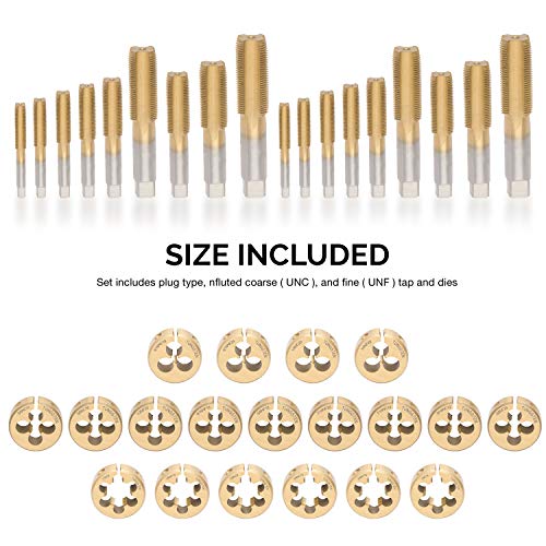 Neiko 00916A Pro-Grade Large-Diameter Titanium Sae Tap And Die Set, High-Quality Thread-Repair Kit, 45-Piece Set #TOP4