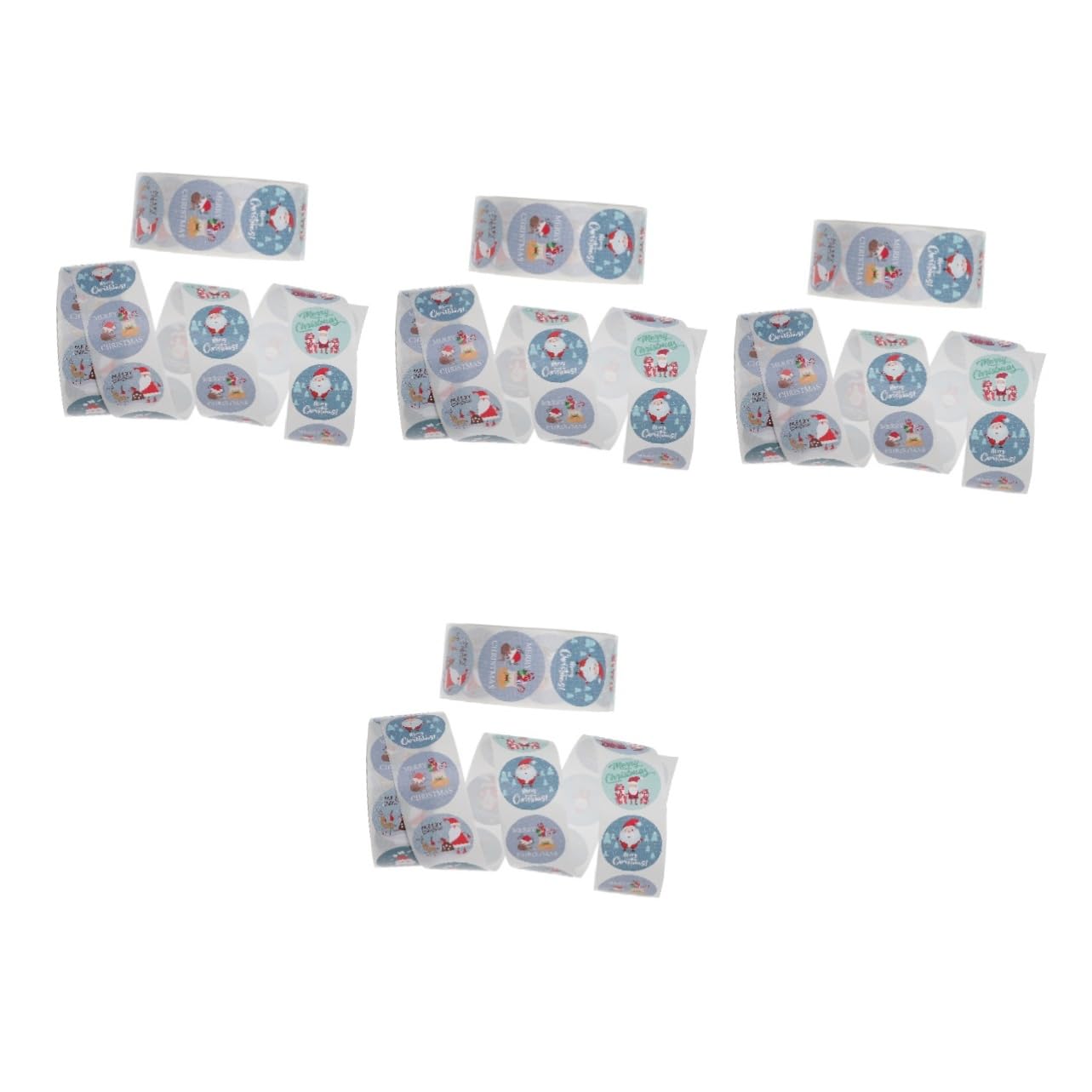8rotoli Adesivi Natalizi Per Regali e Decorazioni Rulli Di Etichette Festive Adesivi Per Biglietti e Buste Tema Invernale Per Natale