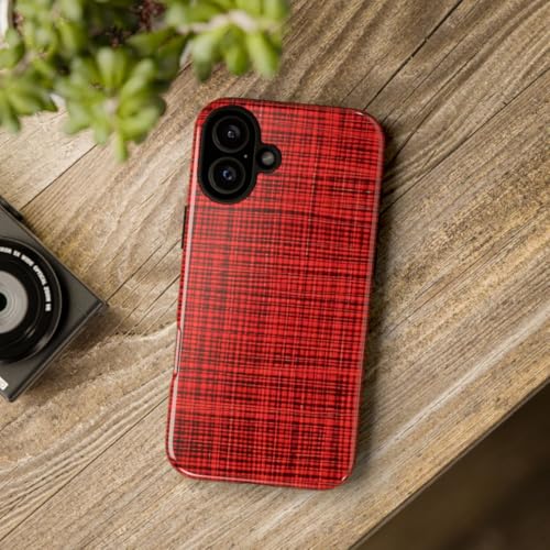 Protection iPhone 16 Plus écossaise rouge : finis les chocs et rayures - 4